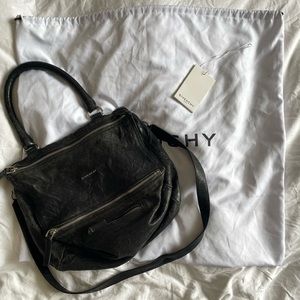 Givenchy Medium Pandora Top Handle in Pepe Leather Black